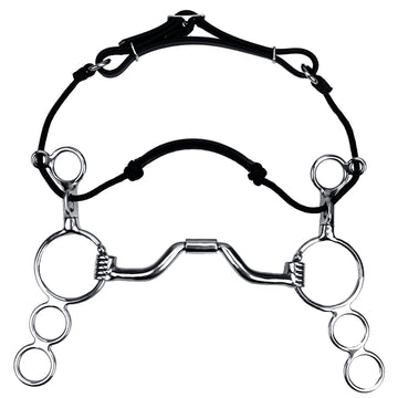 Toklat Myler 3 Ring Combination Bit 5 1/2" Shank W/ Sweet Iron Ported Barrel Mb 33